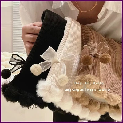 Girls' Corduroy Pants Korean Style - Velvet Thick Flared Leggings for Autumn - Image 1 of 4