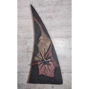 Heartworks Handmade Recycled Painted Slate Spear Point Wall Clock Ireland 15.5" - Picture 1 of 10