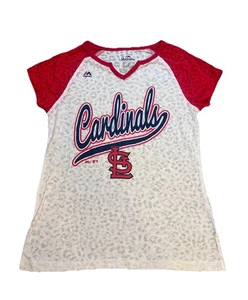 New Era St Louis Cardinals T-Shirt Damen Größe Medium 10-12 weiß und rot - Bild 1 von 6