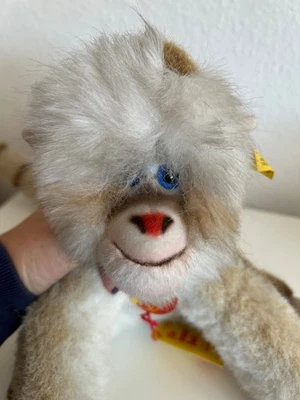 Steiff super kuschliger Buntaffe "Mungo" 0025/23 - 23cm - vintage / Rarität - Bild 1 von 4