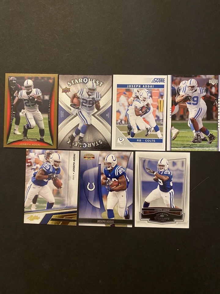 7 Joseph Addai 2008 Bowman Gold Mint Upper Deck Starquest Absolute Classics - Image 1 of 1