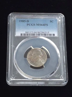 1985-D Jefferson Nickel PCGS Graded MS64FS #46246315 - Image 1 of 4