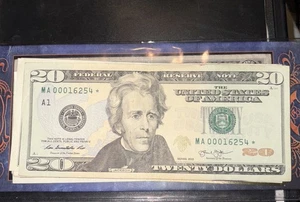 Star Note $20 Dollar with Low Serial Number 2013 #MA00016254* - Picture 1 of 2