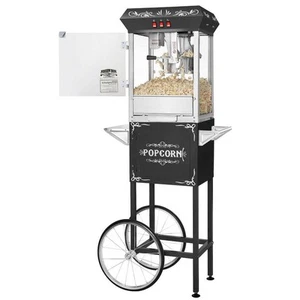 GREAT NORTHERN Foundation Series 850-Watt 8 oz. Black Hot Oil Popcorn Machine - Picture 1 of 8