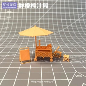 Modelo de resina 1/64 sin color modelo de puesto de jugo de naranja fresco adorno - Imagen 1 de 3