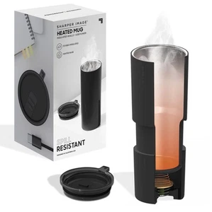 SHARPER IMAGE HEATED MUG Insulated Walls / USB Power 14oz - Picture 1 of 2