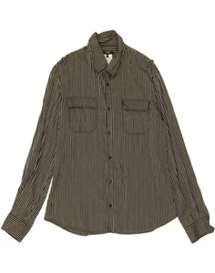 CNC COSTUME NATIONAL Mens Shirt Medium Green Striped Cotton AX06 - Picture 1 of 3