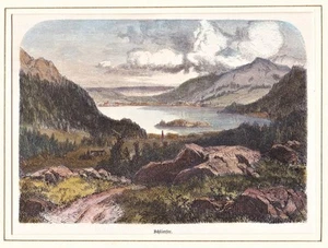 Schliersee LK Miesbach Alta Baviera vista grabado en madera grabado en madera 1880 - Imagen 1 de 1