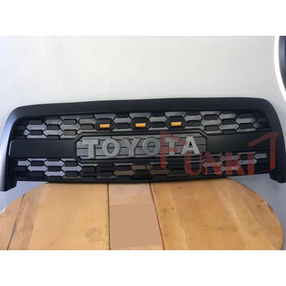 Rejilla de parachoques delantero para Tundra 2003 2004 2005 2006 rejilla de actualización con 3 LED negros Foto 1 de 1