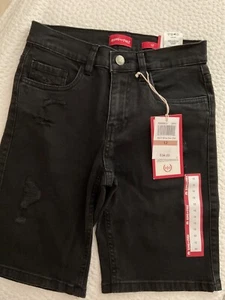 NWT Boys Ring of Fire Big Boys Riot Slim-Fit Stretch Destroyed Denim shorts 12 - Picture 1 of 3