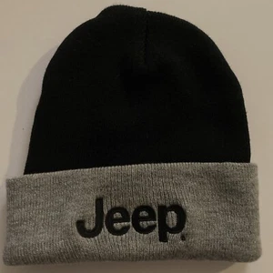 Jeep Beanie Toque Hat Grey And Black - Picture 1 of 4