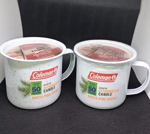 2 PACK Of Coleman Scented Citronella Candle White Pine Scent Burns Up Of 50H. - Picture 1 of 1