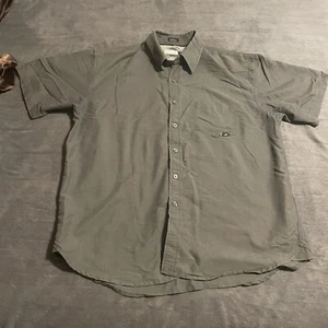 Coastal Mens Solid Gray Short Sleeve Button Down Shirt XL Soft Casual Pocket - Picture 1 of 5