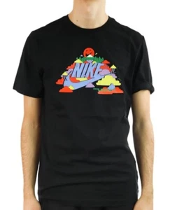 Nike Sportswear Swoosh Smiley schwarz Grafik T-Shirt Herren Größe Medium - Bild 1 von 4