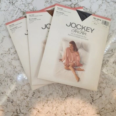 Pantimedias Jockey Para Ella Transparente Cómodas Hasta el Muslo Estilo 7992 S/M 3 Pares 1996 Foto 1 de 4