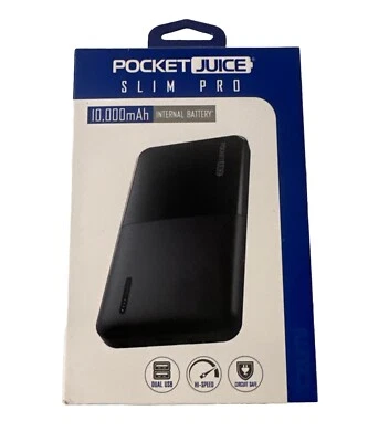 10,000 mAh Slim Pro Pocket Juice Portable Power Bank - Image 1 of 3