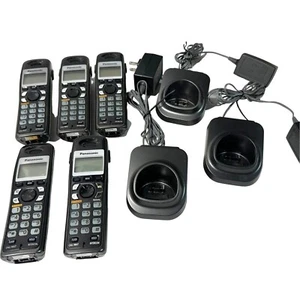 Zestaw 5 bezprzewodowych telefonów domowych Panasonic KX-TGA931T z 3 bazami - Zdjęcie 1 z 8