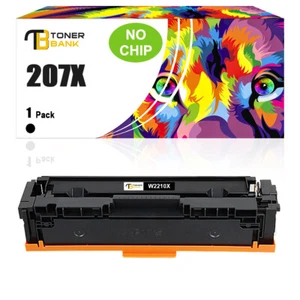 1er Black Toner für HP 207X LaserJet Pro MFP M283fdw M255dw M282nw [Ohne Chip] - Afbeelding 1 van 8