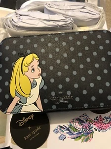 X2 DiSNEY x Kate Spade Alice in Wonderland Crossbody Handbag & Card Holder New - Picture 1 of 4