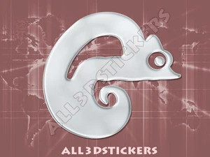 3D Sticker Decal Resin Domed Chameleon Adhesive Decal Chrome - Bild 1 von 1