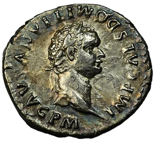 Domitian, as Augustus (AD 81-96). AR Denarius AD 81. XF - Picture 1 of 2