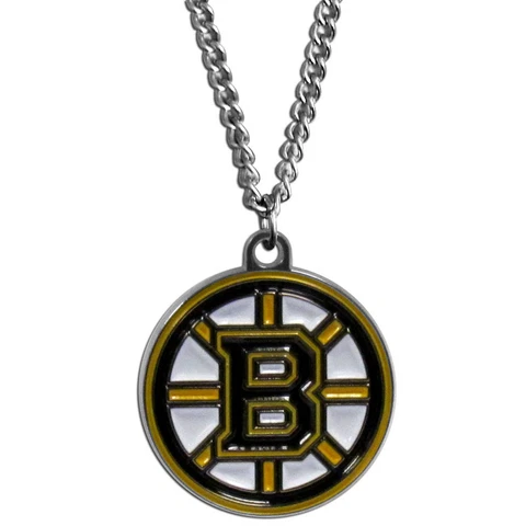Boston Bruins 22" Chain Necklace Metal Logo NHL Licensed Hockey Jewelry LG Cover