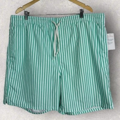 Old Navy Mens Green Striped Swim Trunks Size XXL UPF Protection Swimsuit New NWT Foto 1 de 4