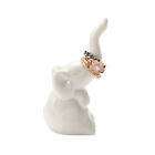 Porcelain Figurine Funny Elephant Jewellery Organiser Women Bedroom Ring Holder