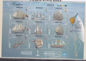 2018 URUGUAY - SG: N/A - SAILING SHIPS - UNMOUNTED MINT MINI SHEET - Picture 1 of 1