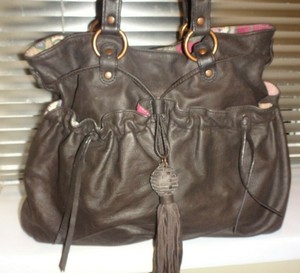 gap leather tote bolsa