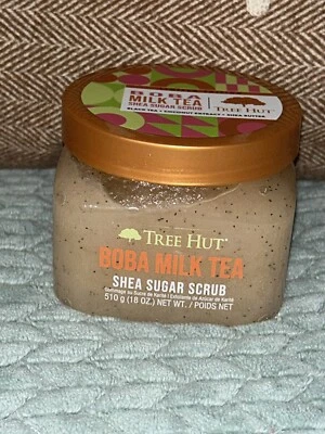 Lot Of 2 Tree Hut BOBA MILK TEA Shea Sugar Scrub 18 Oz Limited Edition New - Image 1 of 4