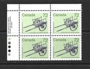 CANADA - 1987 HAND DRAWN CART - UPPER LEFT PLATE BLOCK - SCOTT 1083 - MNH - Picture 1 of 1