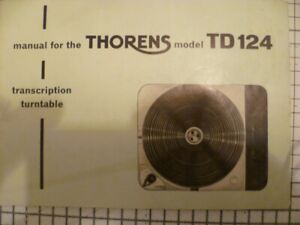 Thorens TD124 Gramofon transkrypcyjny Instrukcja