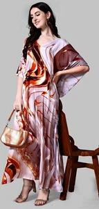 Maxi Vestido Largo Estilo Europeo Caftán Playa Cubridores Verano Fiesta Ropa Caftán - Imagen 1 de 17
