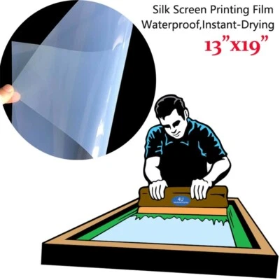 100 sheets，13 x 19，Waterproof Quick Dry Milky Inkjet Screen Printing Film - Image 1 of 4