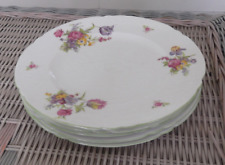 Set of 5 Shelley England 9-3/8" Luncheon or Salad Plates - Floral Sprays Design