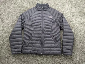 Chaqueta acolchada de plumón de ganso The North Face Tonnerro 700 gris lavanda para mujer mediana - Imagen 1 de 14