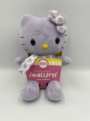 Build A Bear Hello Kitty Small Frys Plush Toy 8" Tall Light Purple Scarf Bow - Image 1 of 4