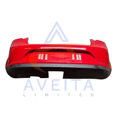 Seat Ibiza 2011 MK4 6J 5-Door Rear Bumper RED LS3H 6J4807421 - Image 1 of 4