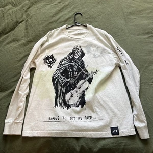 Avenged Sevenfold Wes Lang Long Sleeve Size L 2024 Tour Merch Off White Color - Picture 1 of 5