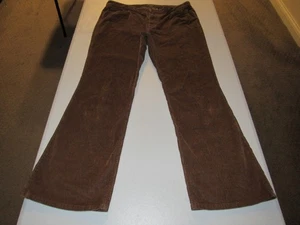 Eddie Bauer Womens Brown Pants Corduroy Flare Leg Size 16 Waist 36" - Picture 1 of 6