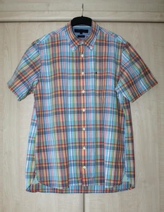 TOMMY HILFIGER MENS SHORT SLEEVE CASUAL SHIRT. SIZE: LARGE. VGC - Picture 1 of 6