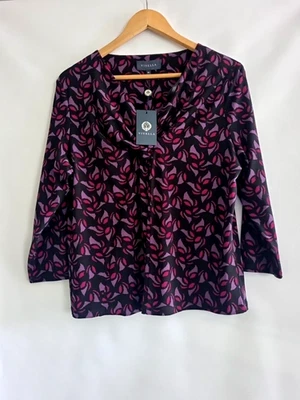 VIYELLA Purple, Pink And Black Blouse Top Size XL 16/18 - Image 1 of 4