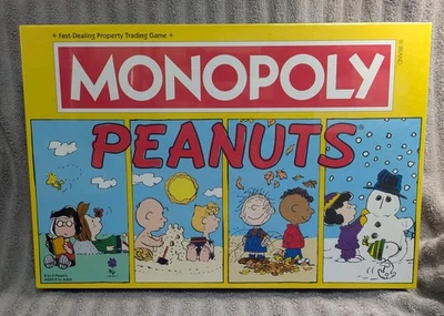 Monopoly Peanuts Edition Board Game Fun w Charlie Brown Lucy Linus Snoopy PigPen - Image 1 of 3