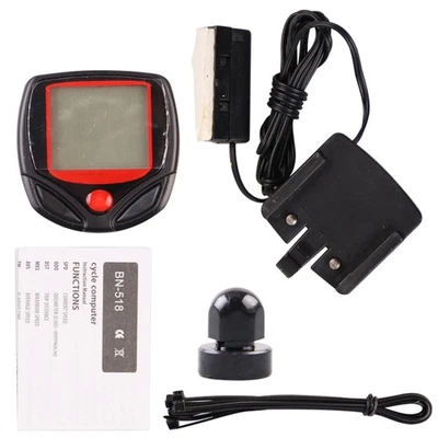 Multi-Functional Wireless Cycle Bikes Automatic Pulse Odometer with LCD Display - Image 1 of 4