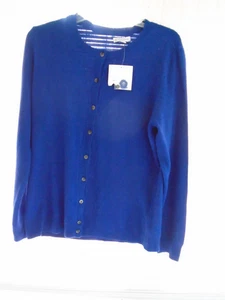 Croft & Barrow Größe Medium dunkelblaue Damen-Cardigan Pullover unbenutzt mit Etikett - Bild 1 von 3