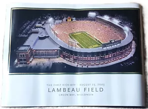 Green Bay Packers: Lambeau Field The First Kick Off 8/23/03 POSTER 25x18 - Picture 1 of 3