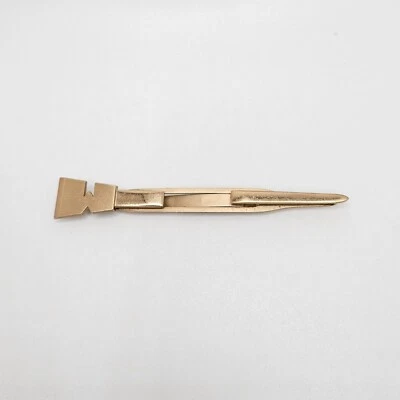 Clip de barra de corbata SWANK tono dorado vintage letra inicial con M Foto 1 de 4