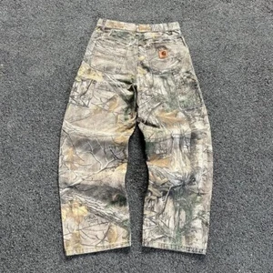 New Summer Washed Camouflage Pants Tree Branches Doing Old Wide Leg Loose - Picture 1 of 8