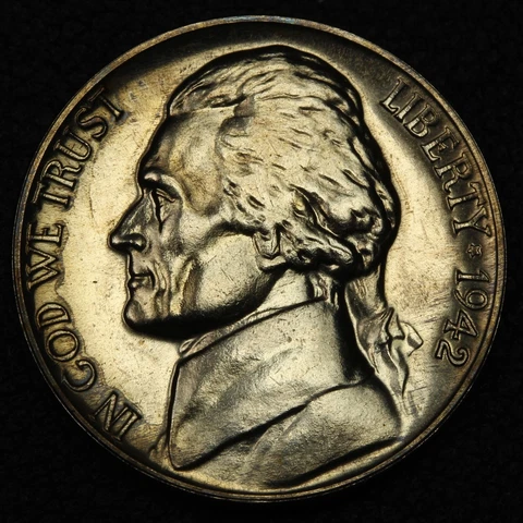 1942 Proof Type 1 Jefferson Nickel Cover
